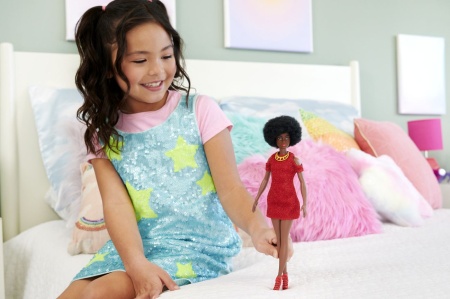 BARBIE FASHIONISTAS PAPUSA BARBIE MULATRA CU PAR AFRO - Img 3