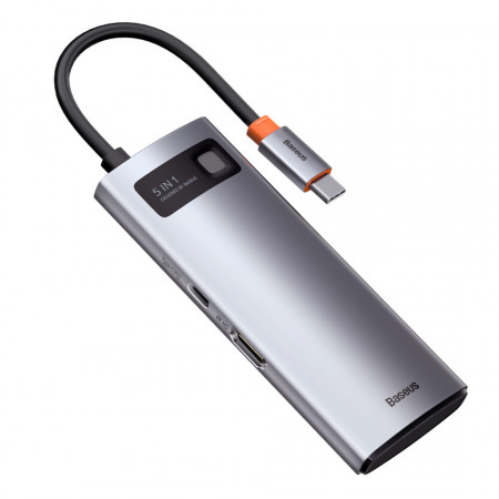 Baseus Hub Adaptor 5in1 USB-C la 3x USB 3.0 + HDMI + USB-C PD - Img 2