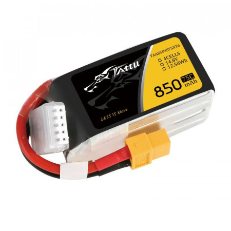 Baterie Tattu 850mAh 14.8V 75C 4S1P XT60 - Img 3