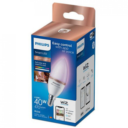 Bec LED RGB inteligent Philips, lumanare