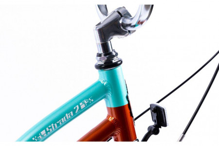 Bicicleta Pegas Strada 2, 26 inch, cadru aluminiu, maro/verde - Img 6