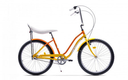 Biciclete Pegas Strada 2, Cadru aluminiu, 3 viteze, Galben Stup