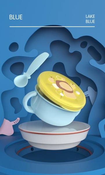Bol 2 in 1 pentru snackuri, blue - Img 2