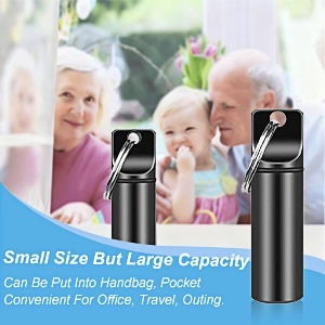 Breloc din aluminiu tip cutie pentru pastile, Typec, negru - Img 4