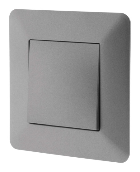 Buton Electric / Întrerupător cu Revenire Artezo Titanium, 1 Bucată, Montaj Simplificat - Img 3