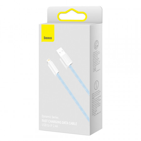 Cablu Baseus Dynamic USB la Lightning, 2,4 A, 2 m (albastru) - Img 2