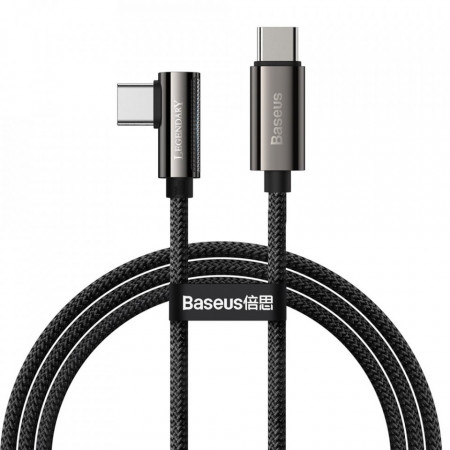 Cablu Baseus Legend Series Elbow Fast Charging USB Type C - USB Type C 100W 5A 1m black (CATCS-01)