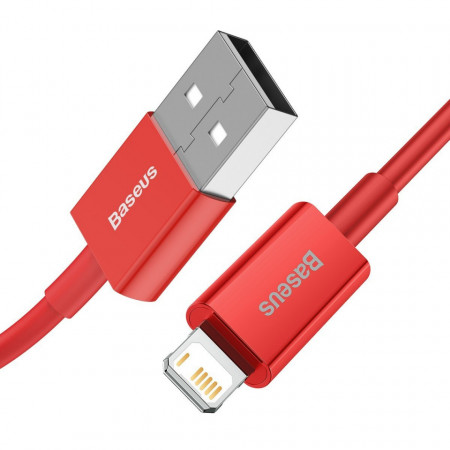 Cablu Baseus Superior Series USB la iPhone 2.4A 1m (roșu) - Img 7