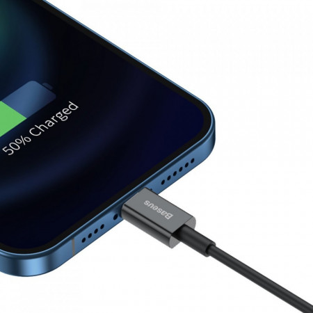 Cablu Baseus Superior USB - Lightning fast charging 2,4 A 1 m black (CALYS-A01) - Img 5
