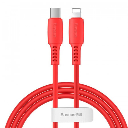 Cablu Baseus USB-C la Lightning 18W 1.2m - rosu
