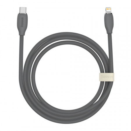 Cablu Baseus, USB tip C - cablu Lightning 20W, lungime 2 m Jelly Liquid Silica Gel - negru