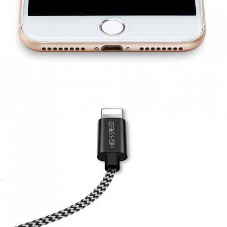 Cablu de date Dux Ducis USB la Lightning 2.1A - 3m - Img 3