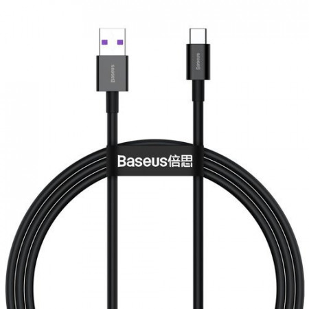 Cablu de date pentru incarcare rapida Baseus Superior USB - USB Typ C 66 W (11 V / 6 A) Huawei SuperCharge SCP 1 m negru (CATYS-01)