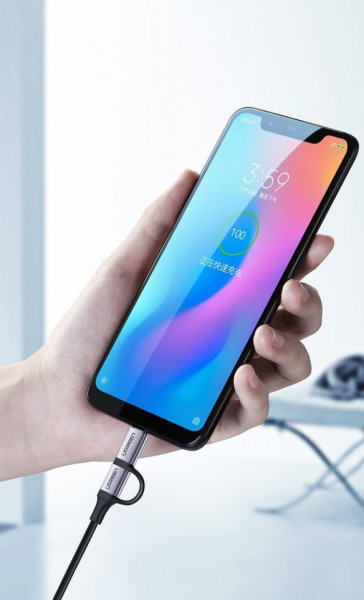 Cablu de date UGREEN 2 in 1 USB la USB Type-C , micro USB 2.4A - 1m - Img 6