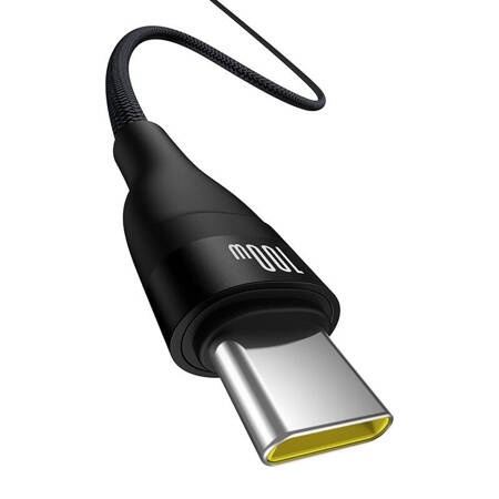 Cablu de incarcare Baseus Flash 2 USB la USB-C 100W, 2m (negru) - Img 3