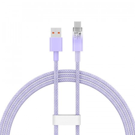 Cablu de incarcare rapida USB-C Baseus Flash, QC 3.0, Huawei SCP, Samsung AFC, 5A, 1m (verde) - Img 3