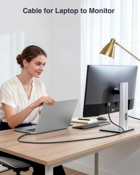 Cablu DisplayPort 2.1 Ubluker 54Gbps 2M, Certificat DP la DP, Suport 10K / 8K 120Hz, 4K 240Hz / 165Hz / 144Hz - Img 7