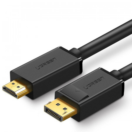 Cablu DisplayPort la HDMI unidirectional Ugreen 4K 30Hz 32 AWG 1,5 m Negru (DP101 10239)