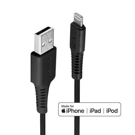 Cablu Lindy 1m USB A 2.0 to Lightning