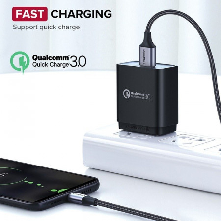 Cablu micro USB UGREEN QC 3.0 2.4A 1.5m (negru) - Img 6