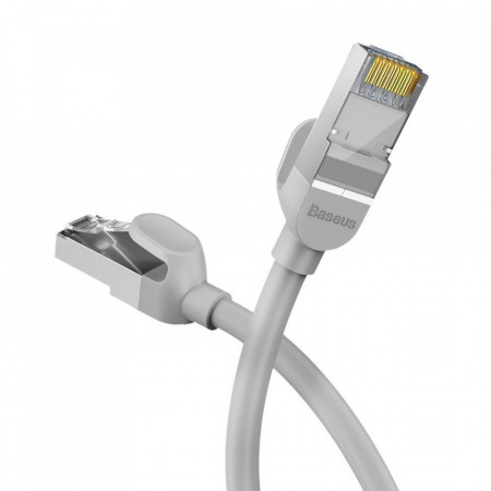Cablu patchcord Baseus Ethernet RJ45 Cat 6 UTP 1000Mbps 0,5 m gri (PCWL-F0G) - Img 3