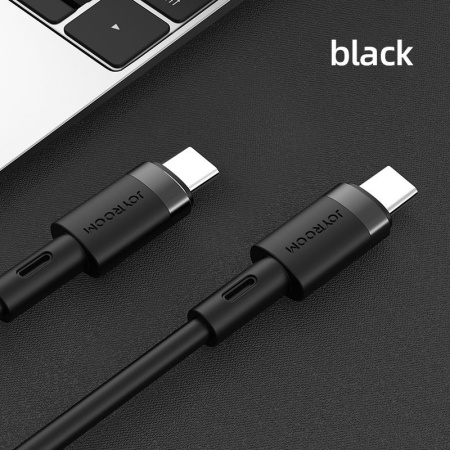 Cablu pentru incarcare si transfer de date Joyroom S-1830N9, 2x USB Type-C, PD 60W, 1.8m, Negru - Img 3