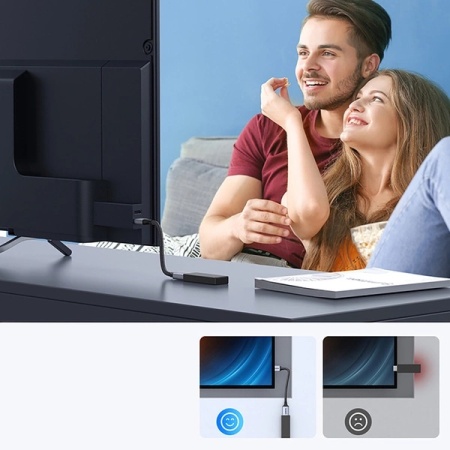 Cablu Ugreen HD165 HDMI (masculin) / HDMI (femei) 8K 0,15 m - gri - Img 5