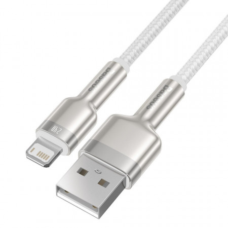 Cablu USB la Lightning Baseus Cafule, 2.4A, 1m (white) - Img 4