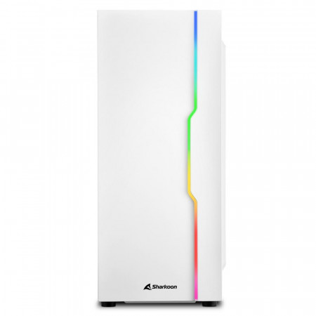 Carcasa Sharkoon RGB Slider White, Mid-Tower, fara sursa, ATX, White