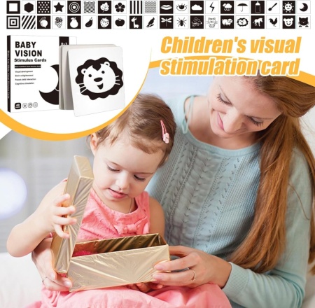 Carduri Educative pentru Stimularea Vizuală și Cognitivă a Bebelușilor, Cartonașe Flashcard Senzoriale cu Colțuri Rotunjite, Vârsta 0–3 Ani - Img 6