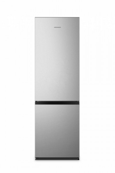 Combina frigorifica Heinner HC-N269SF+, 269 l, Control mecanic, Iluminare LED, Clasa F, Argintiu