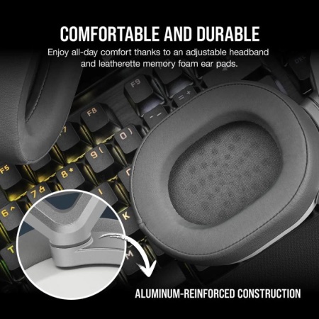 Corsair HS32 WIRELESS HEADSET WHITE V2 - Img 13