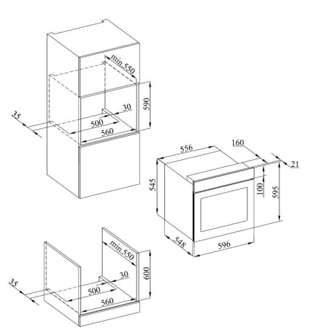 CUPTOR BUILT IN HEINNER HBO-S568LDTGC-BK - Img 3