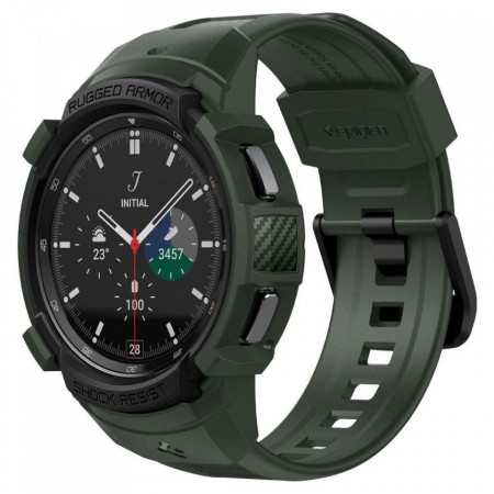 Curea smartwatch SPIGEN RUGGED ARMOR "PRO" pentru GALAXY Watch 4 CLASSIC 46 MM MILITARY GREEN