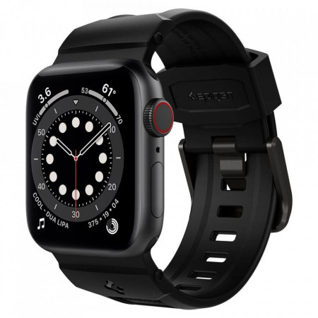 Curea SPIGEN RUGGED BAND pentru APPLE WATCH 2 / 3 / 4 / 5 / 6 / SE (38 / 40MM) MATTE BLACK - Img 5