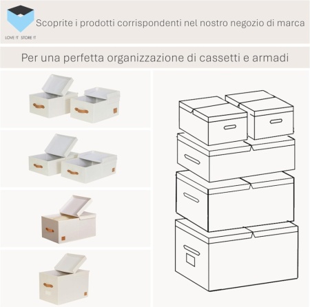 Cutie Depozitare Premium cu Capac XL Bej, Organizator Haine și Lenjerii din Țesătură de In, Mânere din Piele Ecologică, Structură Ranforsată cu Lemn, Fereastră Etichetă, 50 x 33 x 32 cm - Img 2