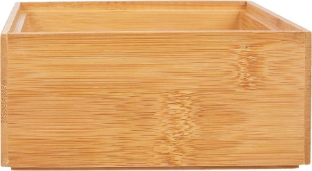 Cutie Organizatoare din Lemn de Bambus Zeller 13330, Dimensiuni 15 x 15 x 7 cm, Finisaj Natural, pentru Sertare, Birou, Baie și Bucătărie, Bej - Img 7