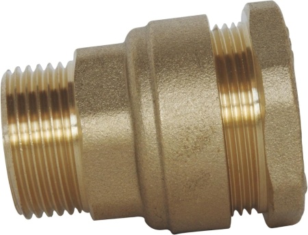 Fiting din Alamă SOMATHERM, Racord Filetat pentru Țevi PE 25 mm - Filet Exterior 3/4 Inch (20x27), Certificat ACS - Img 2