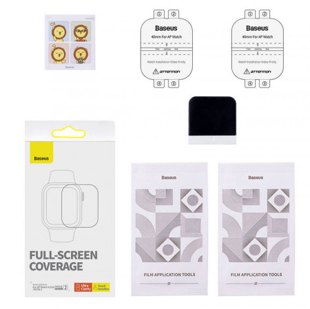Folie de ecran Baseus NanoCrystal de 40 mm pentru AP Watch 4/5/6/SE/SE 2, transparenta - Img 4