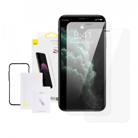 Folie din sticla temperata Baseus de 0,3 mm (pachet de 2 buc) pentru iPhone XR/11 de 6,1 inci