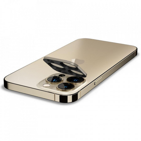 Folie protectie camera SPIGEN OPTIK.TR CAMERA PROTECTOR 2-PACK IPHONE 13 PRO / 13 PRO MAX GOLD - Img 6