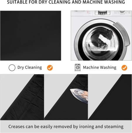 Fundal Foto Negru 2 x 3 Metri din material textil, Set Complet cu 4 Cleme cu Arc și 4 Clipsuri Anti-Șifonare pentru Portrete, Studio și Streaming - Img 5
