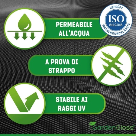 Geotextil / Membrană Anti-Buruieni Non-Woven GardenGloss 150g/m² (15 m x 2 m, Pliat), Pânză Densă Permeabilă pentru Mulcire, Grădinărit, Drenaj, Pavaj și Amenajări Peisagistice (30 m²) - Img 3