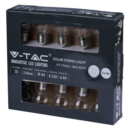 GHIRLANDA SOLARA LED 1W X 10 IP44 3000K - Img 4
