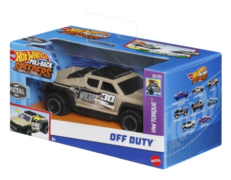 HOT WHEELS MASINUTA METALICA CU SISTEM PULL BACK OFF DUTY SCARA 1:43 - Img 2