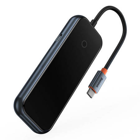 Hub 4 in 1 Baseus AcmeJoy Series USB-C la 3xUSB 3.0 + USB-C PD (gri inchis) - Img 7