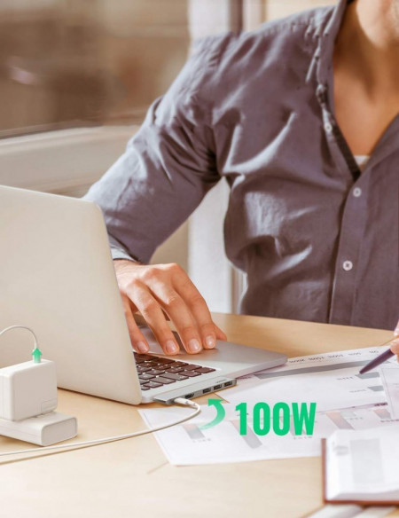HUB multifunctional UGREEN, 2x USB Typ C - USB Typ C PD (Thunderbolt 3, 100W, 4K@60 Hz, 10 Gbps) / HDMI 4K@30 Hz / 3x USB 3.0 pentru MacBook Pro / Air gray (60559) - Img 6