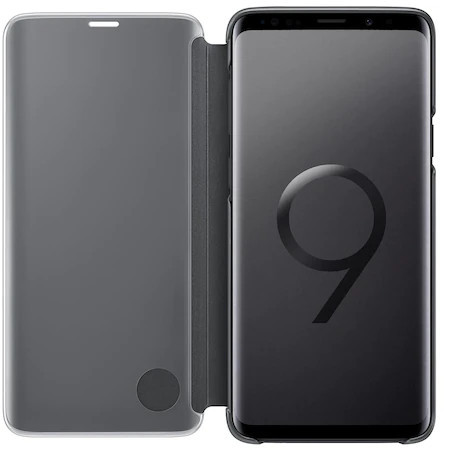 Husa de protectie Clear View Standing pentru Galaxy S9 Plus, Black - Img 2
