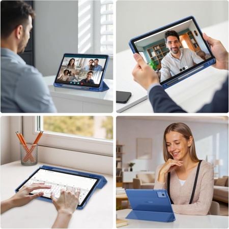 Husă de Protecție Fintie Slim Translucent pentru Lenovo Idea Tab 11 Inch (2025) și Tab K11 Gen 2 (Modele TB-336FU / TB-336ZU), Spate Mat Translucid, Suport pentru Stylus, Design Ușor și Ergonomic - Img 3