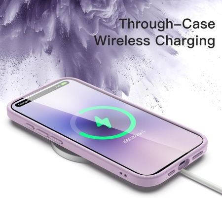 Husă de Protecție JETech pentru iPhone 17 (6.3"), Spate Transparent și Ramă Mată Lavandă (Solid Lavender) - Img 2
